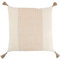 J-Line kussen Geweven Vierkant - polyester - beige