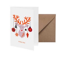 Klappkarte Frohes Fest Hirsch