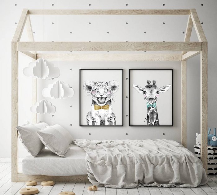 Leeuw Kinderkamerposter strikje