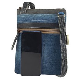 Bolso bandolera pequeño de mujer Sunsa sostenible. Bolso de hombro vegano hecho de lona y jeans reciclados. Bolso estilo retro vintage. Bolso bandolera para mujer.