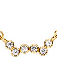 Necklace with pendant 6 zirconia joined together 925 silver-gold
