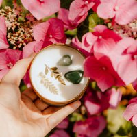 Zitatkerze in goldener Dose – You rock