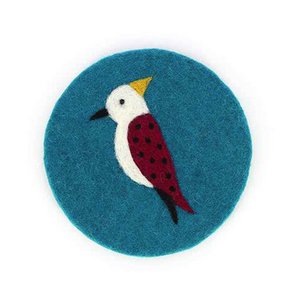 Onderzetter specht blauw