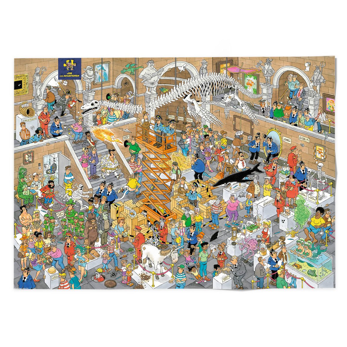 Poster 50x70 cm, Gallery of Curiosities, Jan van Haasteren Online