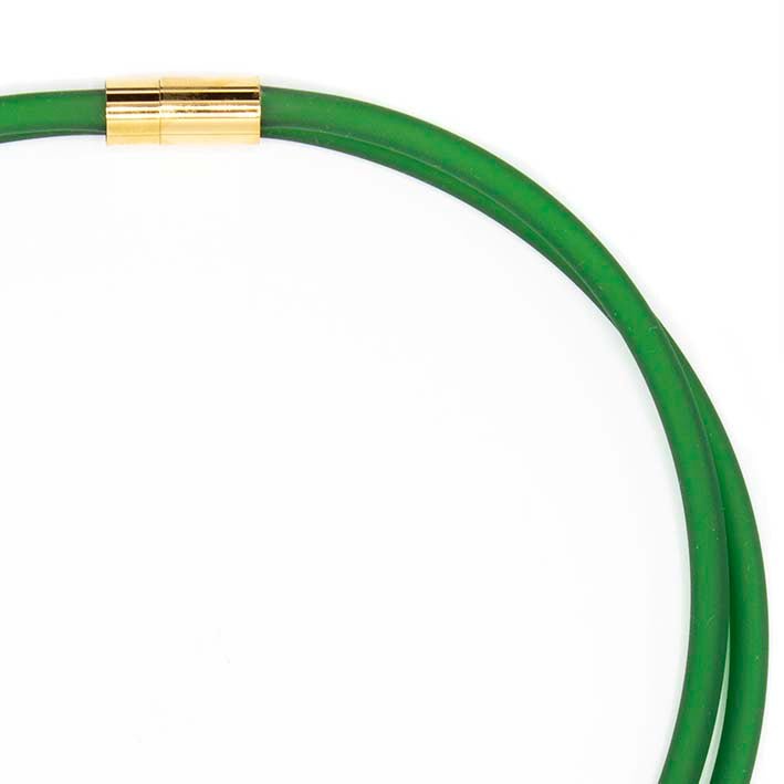 Gummi ketting 2 linjer, flessegroen