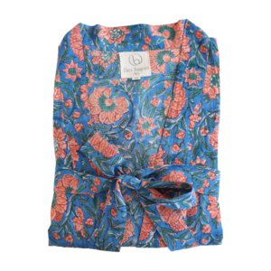 “Mina” floral cotton kimono