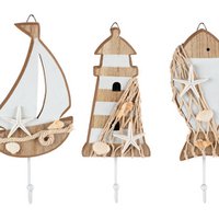 Haken „Maritim“ 3 sort. 14 cm VE 18