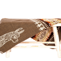 Ecuadorian alpaca blanket | native blanket | Alpaca Brown