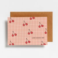 POSTCARD - JIJ BENT DE KERS OP DE TAART