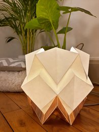 Lampada da Tavolo Origami in EcoLegno e Carta - taglia M