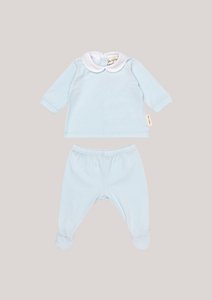 Baumwoll-Zweiteiler – Soft Blue