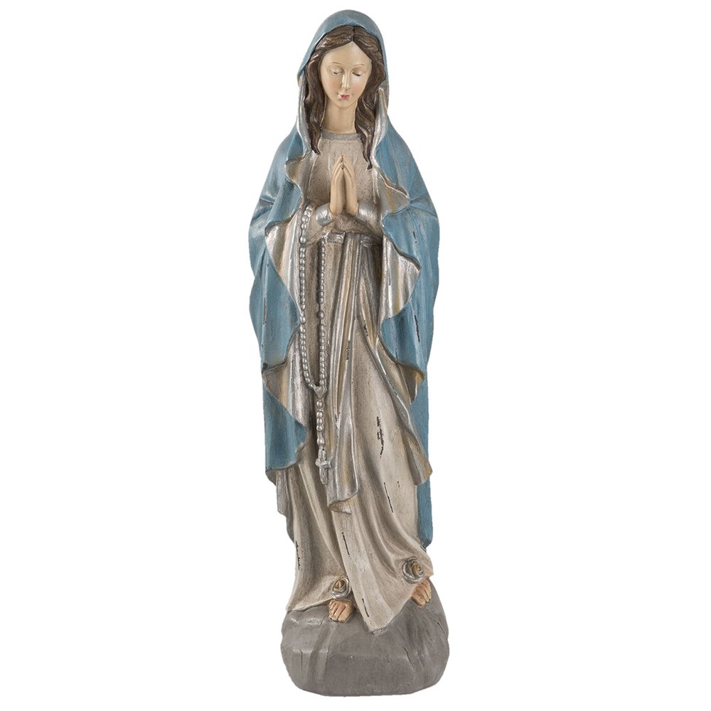 Beeld Maria 15x11x50 cm Grijs Polyresin Woonaccessoires