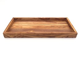 Estante rectangular L. 37 cm Tray Top en madera de olivo