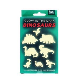 Glow in the Dark Stick -On -vormen (doos van 24) - dinosaurussen