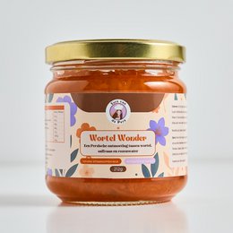  Orange carrot spread, glass jar, gold lid, Persian jam with saffron rose water, floral label design