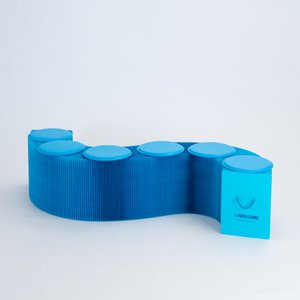 Opvouwbare papieren bank - Blauw