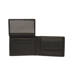 Men's Wallet Billfold Model Of Black Leather