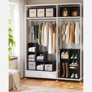 Boutloos stellingsysteem 16 kubussen zwart