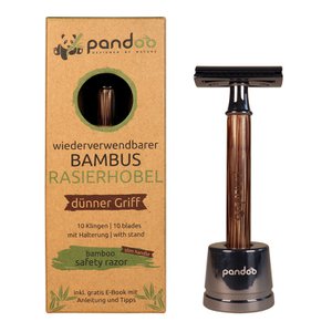 Bamboo safety razor | incl. 10 blades, holder and e-book | 2 variants