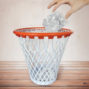 Mad Monkey - Mülleimer Basketballkorb, Papierkorb Basketball, Basketball Deko für Zimmer, Geschenke für Jungen