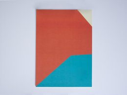 Poster No. 3 (Recycled Paper) - Rectangular poster with bold orange and turquoise color blocks, available in multiple sizes.