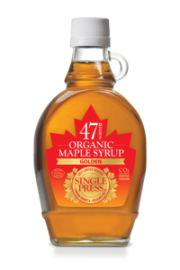 SINGLE PRESS organic maple syrup, Canada Grade A, GOLDEN, delicate-250g