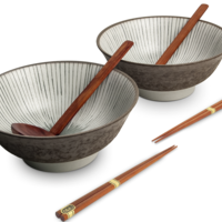 Edo Shima Ramenbowlset, 22x9cm, 2 pers., giftbox