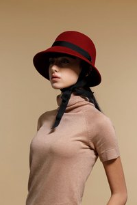 Red Cloche Hat