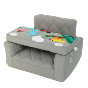 Activity Sessel eckig Activity Sessel Ecki grau mit Schmetterling und Biene Auflage