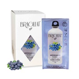 Bragulat Blueberry | 15 bags, a juice product featuring blueberry flavor. The product has a vibrant blue and purple color scheme, with an image of fresh blueberries on the packaging.