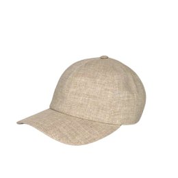  Natural linen baseball cap, unbleached fabric, unprocessed linen, neutral beige color, classic curved bill style