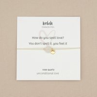 Armband rock, rozenkwarts, zilver en goud