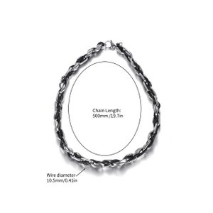 Stainless Steel Braided Chain Necklace