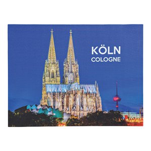 Wandfoto Wedge frame Keulen Kathedraal, blauw (B/H/T) 30x40x2cm