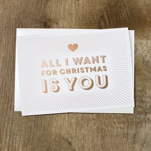 Greeting card All I want ... (envelope in white)