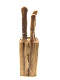 Messerblock DESIGN aus Olivenholz