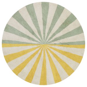 Teppich Kiran - Ø130 cm - Bernstein/Jade