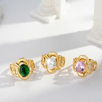 Round ring adjustable crystal stripe elegant stainless steel