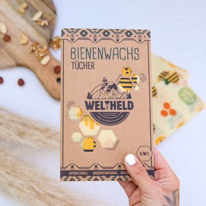 3er Set Bienenwachstücher Bienen