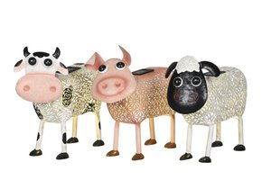 Koe+varken+schaap met solar+LED asst.
