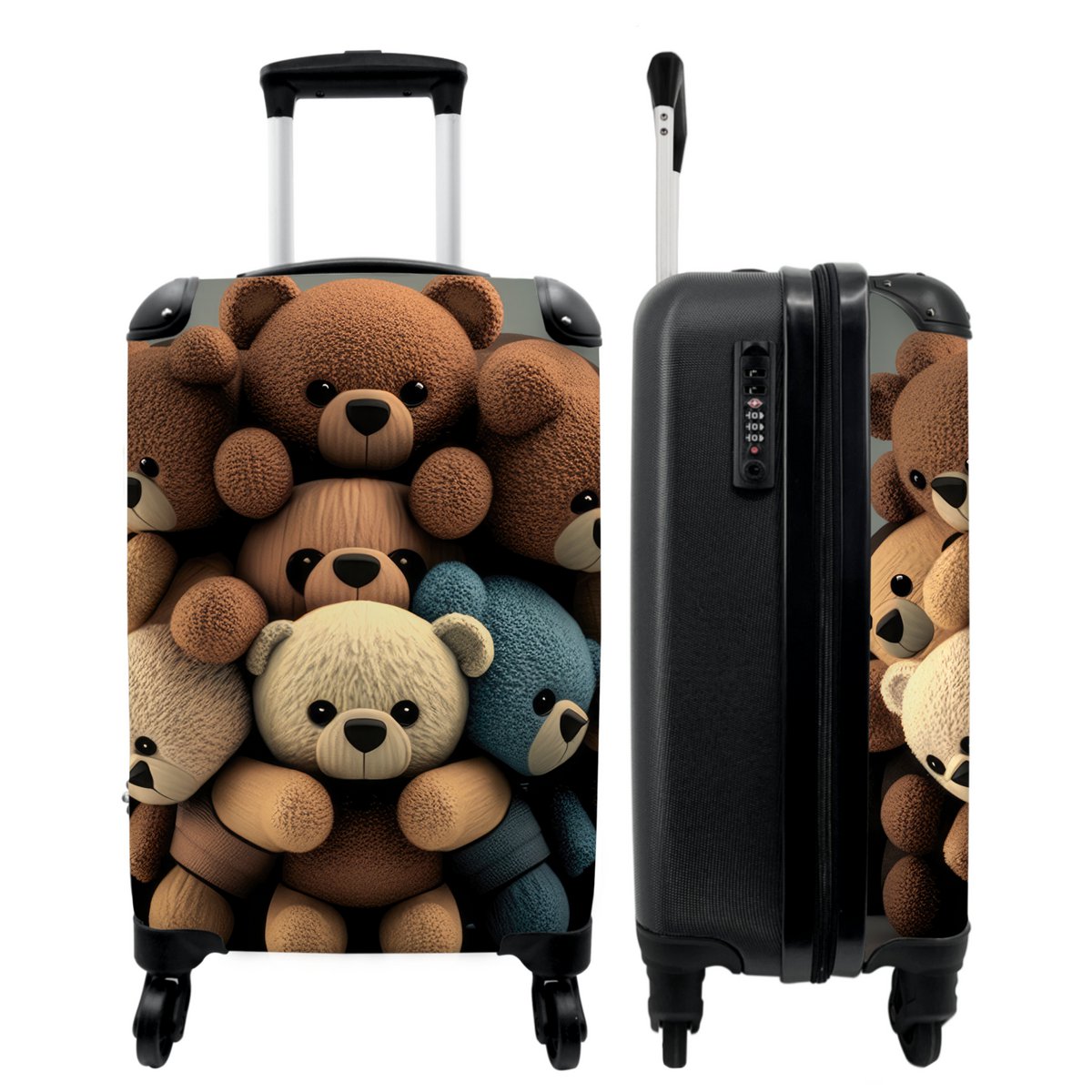 Discount OSITO with suitcases - Original set totally handmade, bear lined in wool and 2 hand-printed suitcases of sabby chic style.