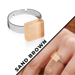 Minimalist ring with stone • 10mm • adjustable in size / individual / sustainable