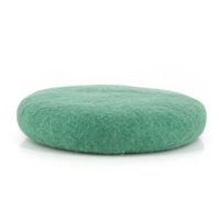 Sitzkissen Rund GRÜN aus FILZ, 100% Naturmaterial, 38 cm RUND viele Farben Pastel, Filz mit Woll-Füllung, Fair Trade & Handarbeit aus Nepal