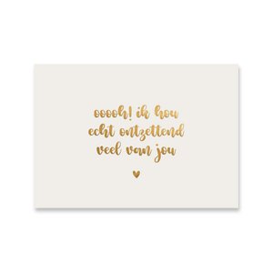 Kaart Hou van jou | Goudfolie