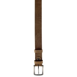 Herrengürtel - Damengürtel - Braunes italienisches Leder - 4 cm breiter lässiger Ledergürtel