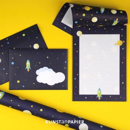 Papier cadeau fusée Justus