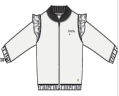 Little Chiq Baby Sweat cardigan for girls with flounce on the sleeve
