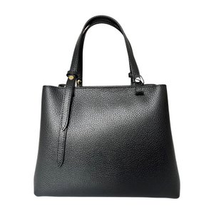 ZWARTE CHIARA-ZAADLEDEREN HANDTAS