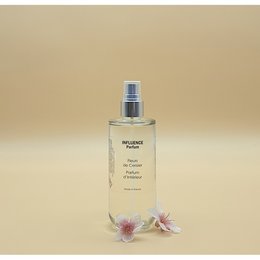 A floral, fruity room spray with notes of cherry blossoms. Packaged in a glass bottle with a spray nozzle.