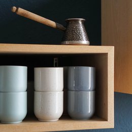 Hollyhock mug - fjord blue - 200 ml